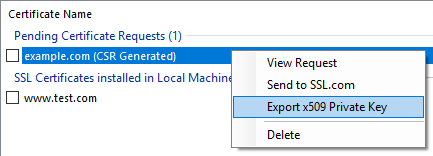 SSLM CSR Context Export