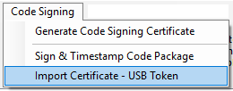 Import Code Certificate