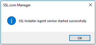 SSL agent start success