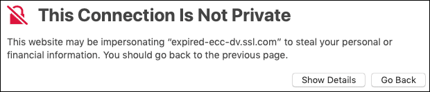 This connection is not private