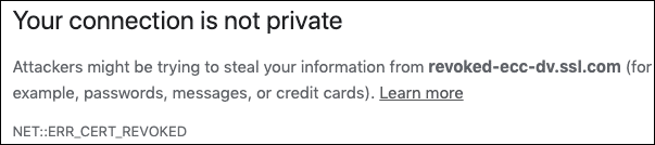 NET::ERR_CERT_REVOKED