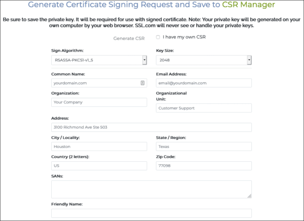 CSR Manager