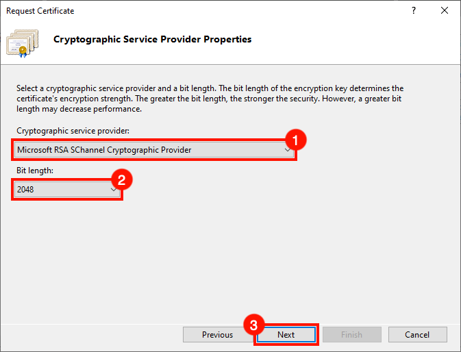 Cryptographic Service Provider Properties