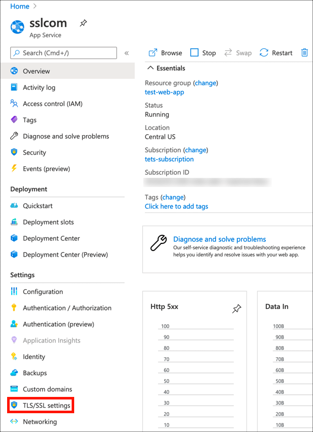 TLS/SSL settings